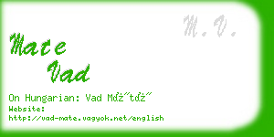 mate vad business card